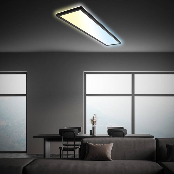 Briloner Plafoniera a LED Tava CCT, dimmerabile, Nero, Studio / Ufficio, Plastica, Plafoniera LED