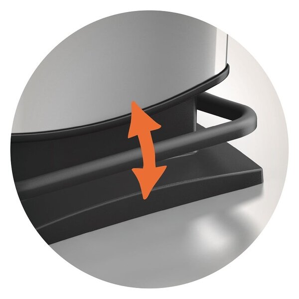 Bidone nero a pedale in plastica riciclata 40 l Paso - Rotho