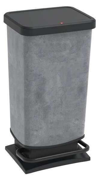Bidone a pedale grigio in plastica riciclata 40 l Paso - Rotho
