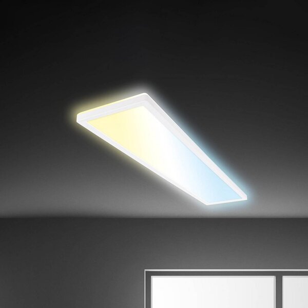 Briloner Plafoniera a LED Tava CCT, dimmerabile, Bianco / Opale, Studio / Ufficio, Plastica, Plafoniera LED