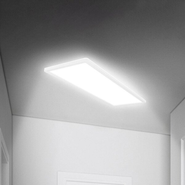 Briloner Plafoniera a LED Move, Bianco / Opale, Corridoio, Plastica, Plafoniera LED