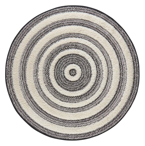 Tappeto grigio e bianco Circle, ⌀ 160 cm Handira - Mint Rugs