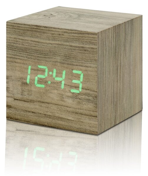 Sveglia digitale Wooden Cube Click – Gingko