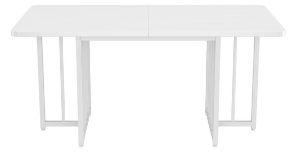 Moderno e semplice tavolo da pranzo, tavolo da pranzo di design, 158 x 76 x 75 cm, Bianco