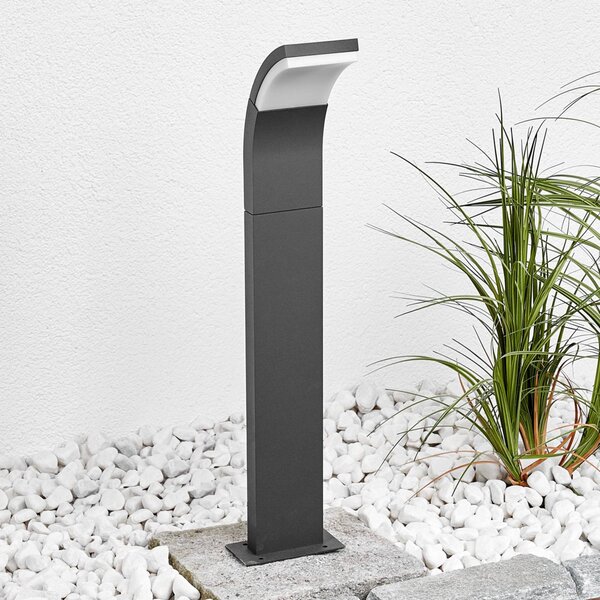 Lampioncino da giardino Timm Lucande, Nero, Alluminio, Moderno, Lampada LED da esterni