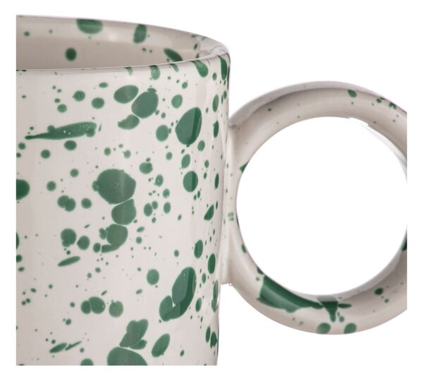 Tazze in gres bianco-verde in set da 2 pezzi 450 ml Carnival - Ladelle