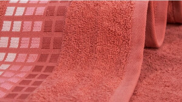 Asciugamano in cotone rosa 50x100 cm Darwin - My House