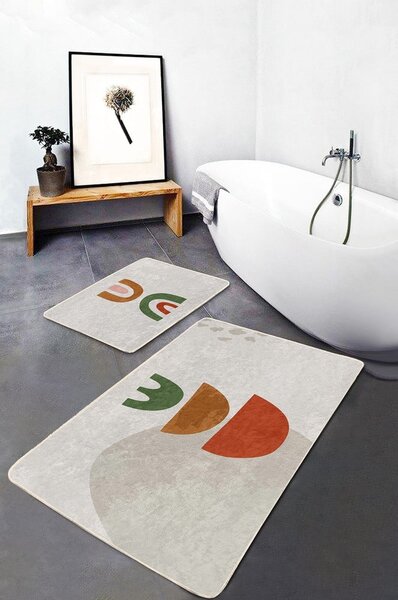 Tappeti da bagno beige in set da 2 100x60 cm - Minimalist Home World