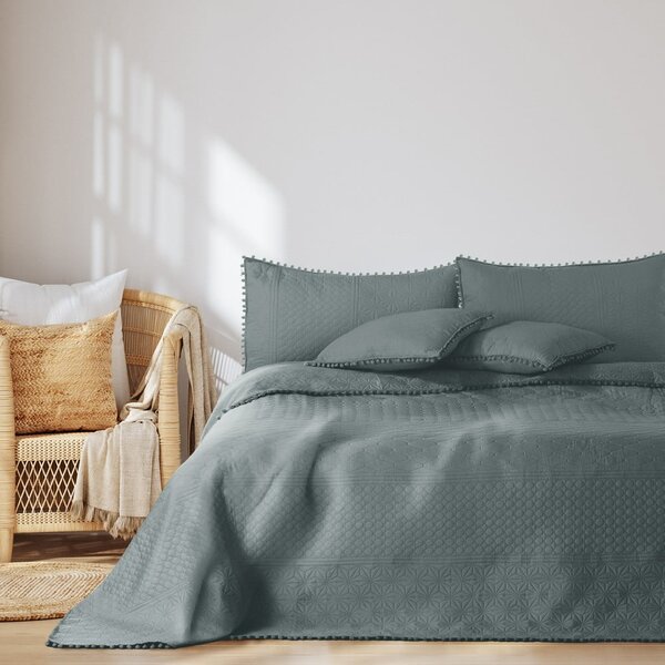 Copriletto grigio 220x240 cm Meadore – Restilo
