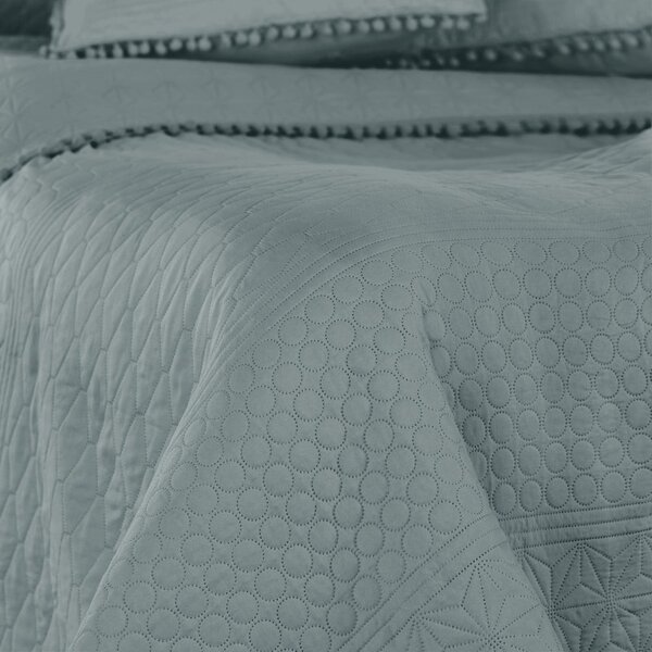 Copriletto grigio 220x240 cm Meadore – Restilo