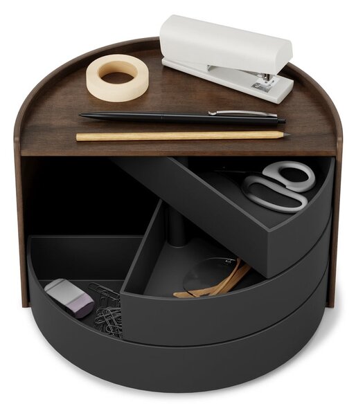Organizzatore bagno nero rotante Moona - Umbra