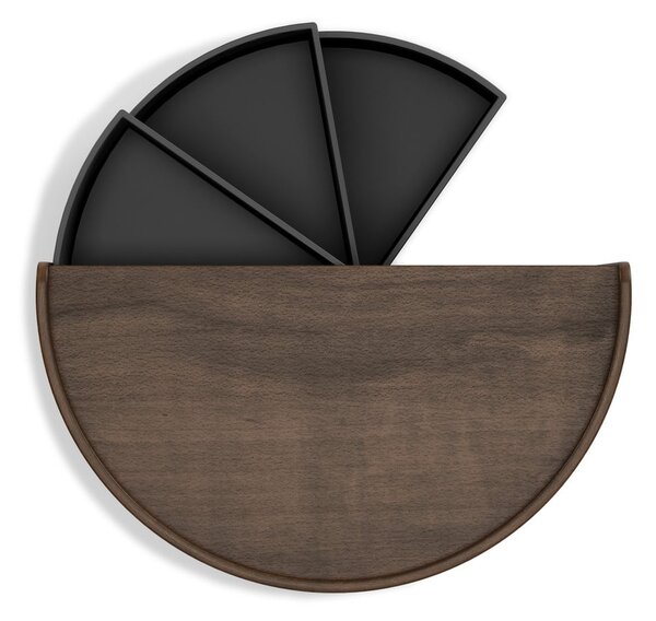 Organizzatore bagno nero rotante Moona - Umbra