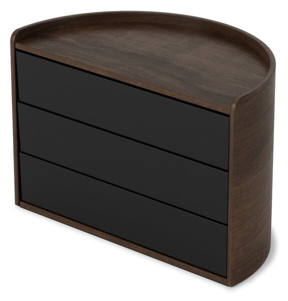 Organizzatore bagno nero rotante Moona - Umbra