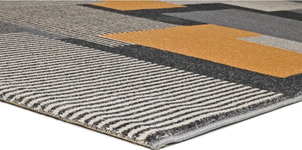 Tappeto grigio-arancio , 80 x 150 cm Leo Square - Universal