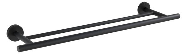 Portasciugamani a parete in acciaio inox nero opaco Bosio - Wenko