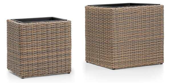 Set di 2 vasi artificiali in rattan - Bonami Essentials