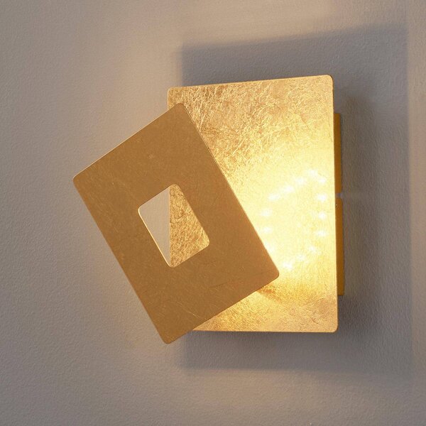 Applique LED Ennis in look oro in foglia