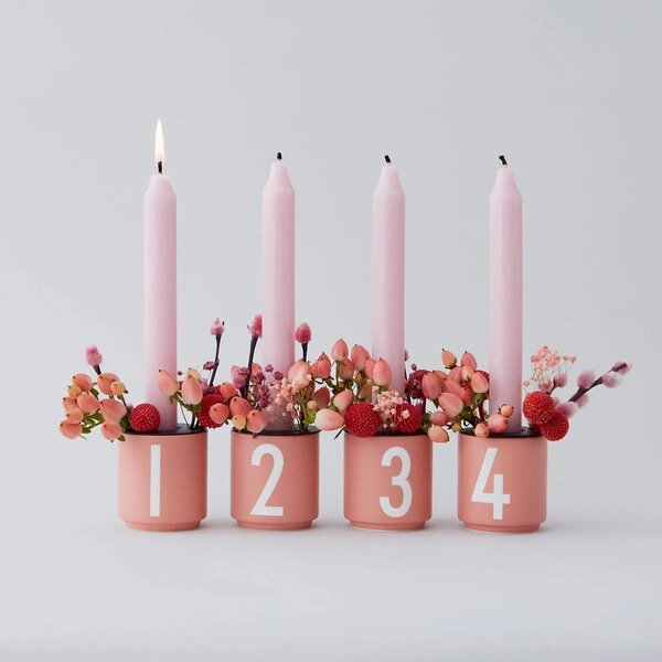 Candelieri in porcellana in set da 4 pezzi Mini - Design Letters