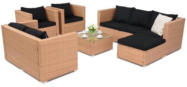 Mobili da giardino in rattan Roma Corner 8 Garden Point miele