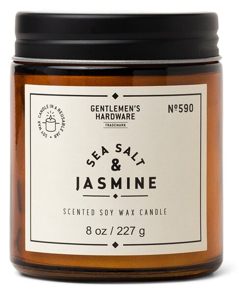 Candela di soia profumata tempo di combustione 48 h Sea Salt & Jasmine - Gentlemen's Hardware
