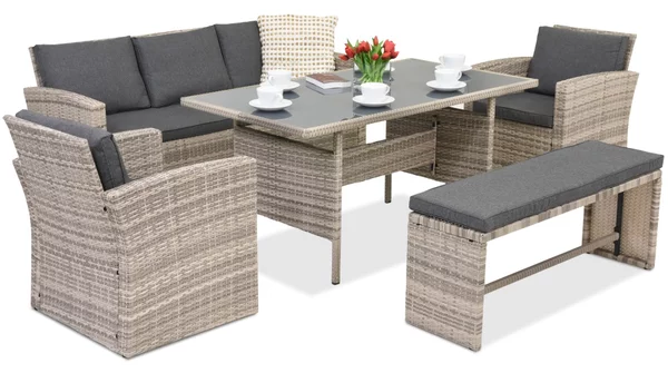 Mobili da giardino in rattan Marsylia Garden Point grigio