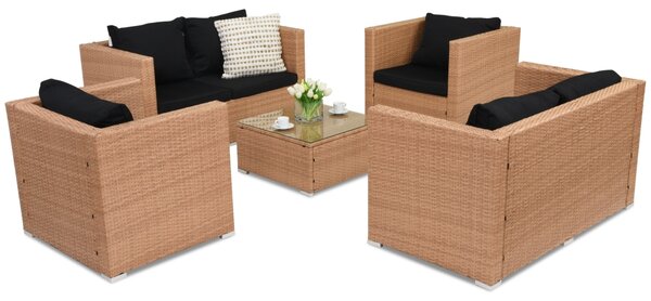 Mobili da giardino in rattan Roma Coffee 6 Garden Point miele