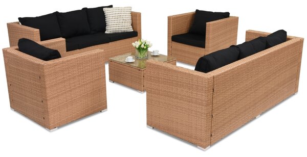 Mobili da giardino in rattan Roma Coffee 8 Garden Point miele