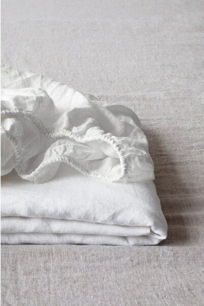 Lenzuolo di lino bianco 200x140 cm White - Linen Tales