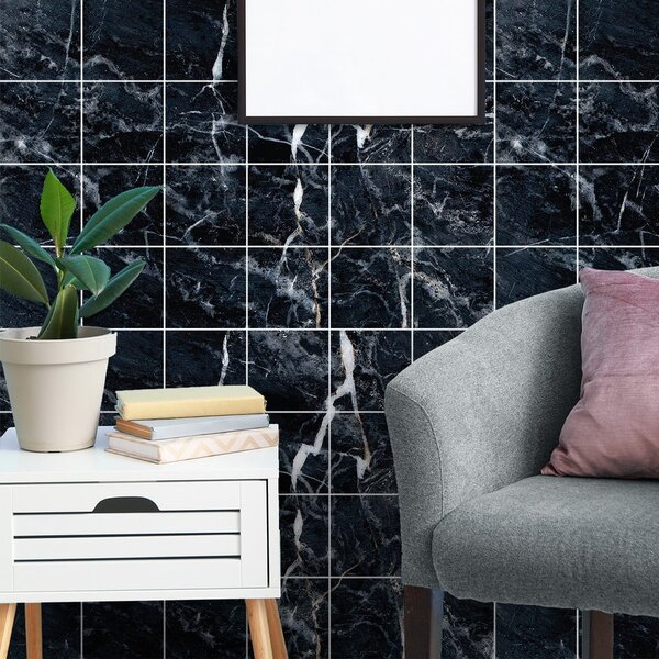 Set di adesivi per piastrelle 24 pezzi 15x15 cm Marble Tiles Florencia - Ambiance