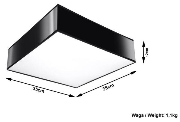 Plafoniera nera a soffitto Mitra - Sollux