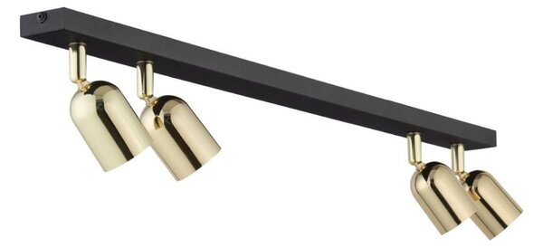Faretto TOP 4xGU10/10W/230V nero/oro