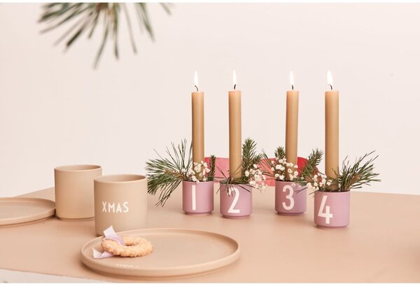 Candelieri in porcellana in set da 4 pezzi Mini - Design Letters