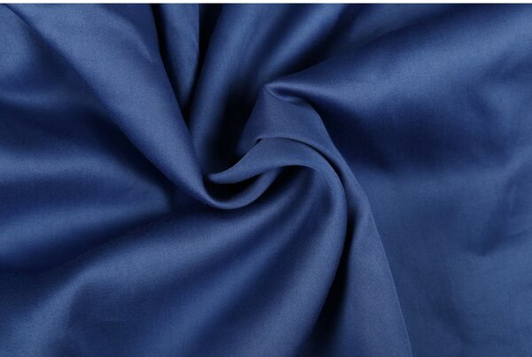 Biancheria da letto singola in cotone sateen blu scuro 140x200 cm - Mijolnir