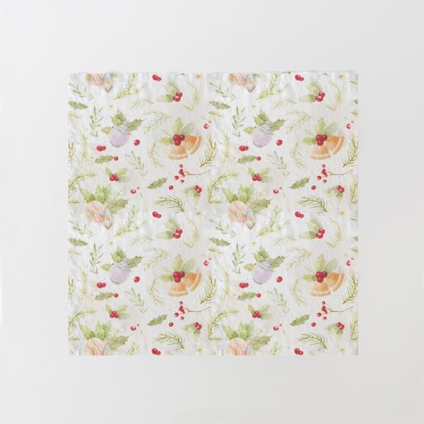 Set di 2 tovaglioli di lino natalizi Merry, 40 x 40 cm Christmas Print - Linen Tales