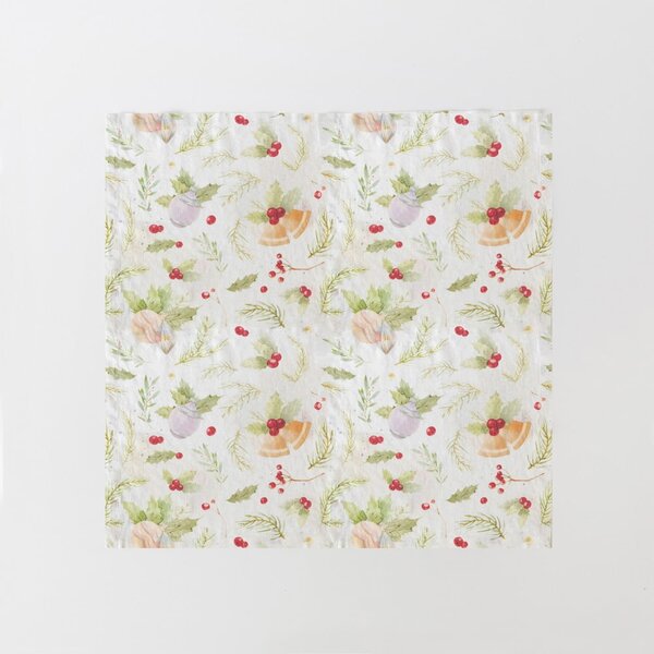 Set di 2 tovaglioli di lino natalizi Merry, 40 x 40 cm Christmas Print - Linen Tales