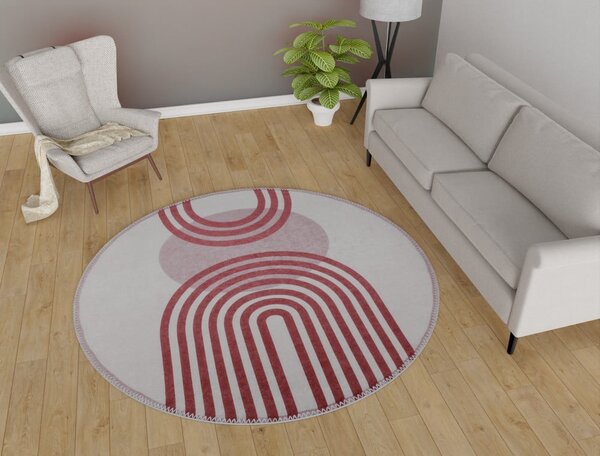 Tappeto rotondo viola/grigio ø 160 cm - Vitaus