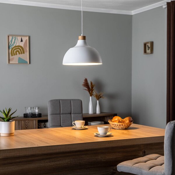 Lampada a sospensione Kaitt Envostar, dimmerabile, Bianco / Opale, Soggiorno / Sala da pranzo, Metallo, Scandinavo, Lampada a sospensione