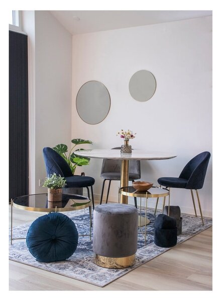 Tavolo da pranzo rotondo con piano in marmo ø 110 cm Bolzano - House Nordic
