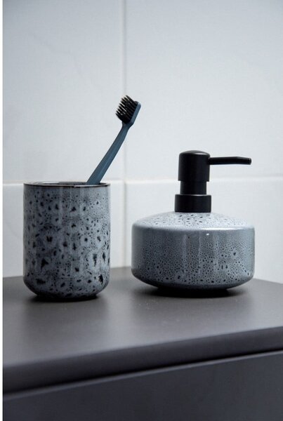 Tazza in ceramica grigia per spazzolini da denti Oviedo - Wenko
