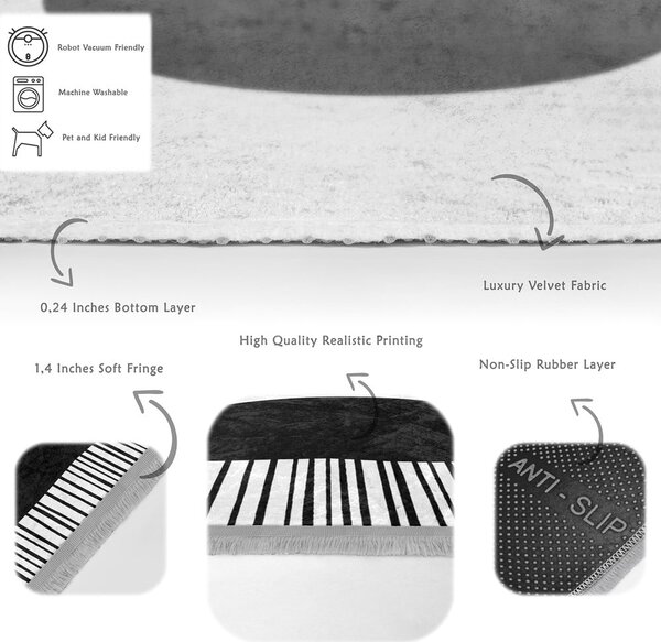 Tappeto bianco-nero 160x230 cm - Mila Home