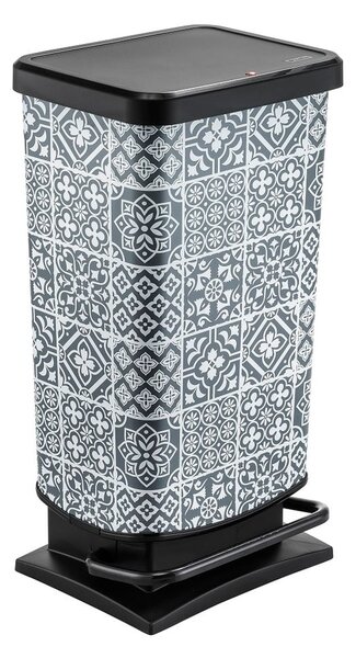 Bidone nero a pedale in plastica riciclata 40 l Paso - Rotho