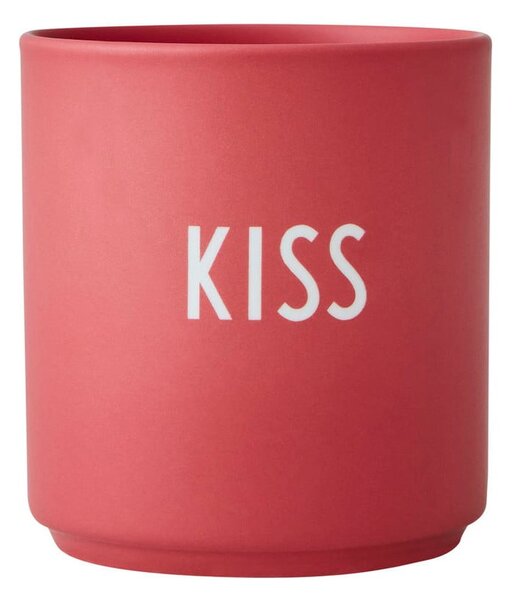 Tazza in porcellana rossa, 300 ml Kiss - Design Letters