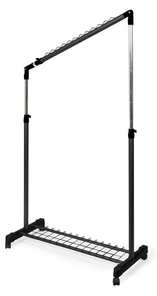 Appendiabiti mobile telescopico in metallo nero Under Stairs - Compactor