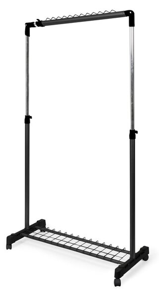 Appendiabiti mobile telescopico in metallo nero Under Stairs - Compactor