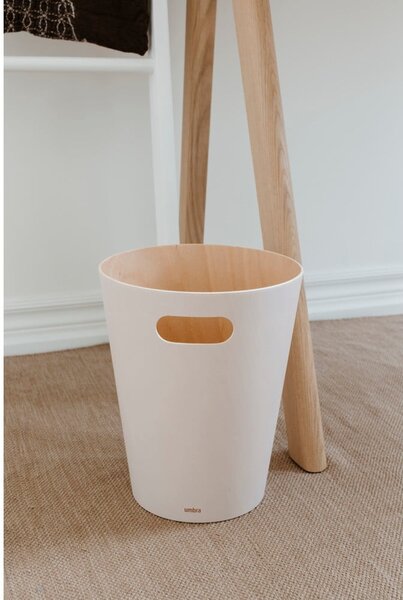 Cestino per la spazzatura di colore naturale da ufficio 7,5 l Woodrow – Umbra