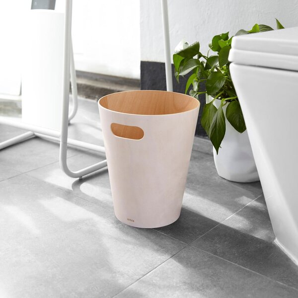 Cestino per la spazzatura beige da ufficio 7,5 l Woodrow – Umbra