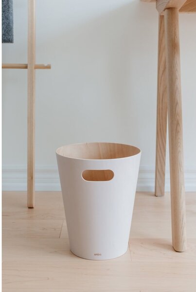 Cestino per la spazzatura beige da ufficio 7,5 l Woodrow – Umbra