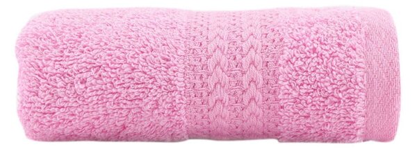 Asciugamano rosa in puro cotone, 30 x 50 cm - Foutastic
