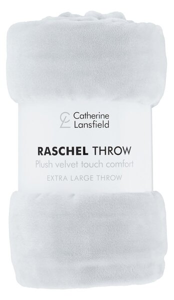 Copriletto in grigio chiaro in micropile 200x240 cm Raschel – Catherine Lansfield
