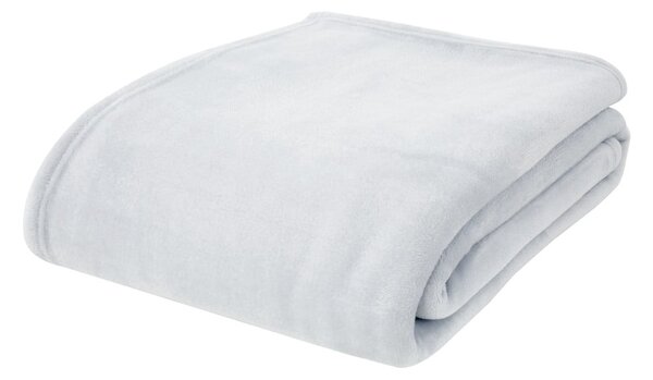 Copriletto in grigio chiaro in micropile 200x240 cm Raschel – Catherine Lansfield